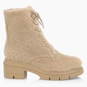 Stuart Weitzman Nisha Chill Shearling Lace-Up Bootie